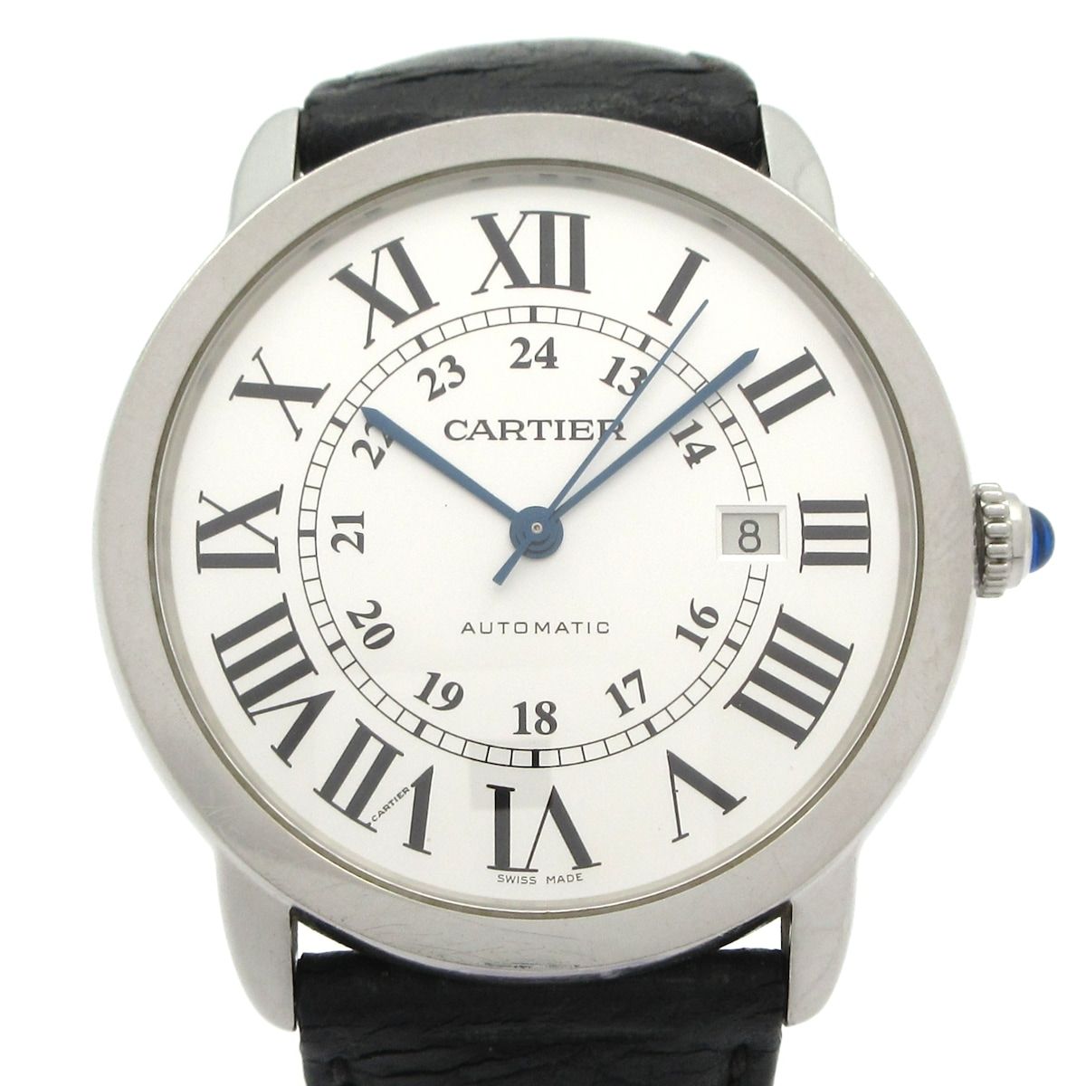 Cartier(カルティエ) 腕時計 ロンドソロXL メンズ SS/革ベルト 白