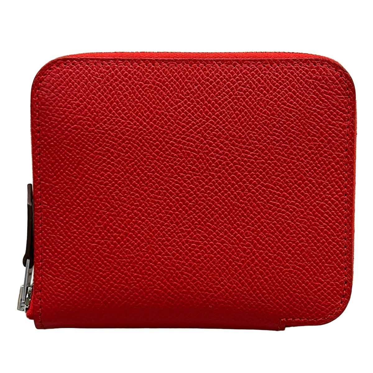 HERMES(エルメス) コインケース美品 アザップコンパクトシルクイン ルージュラデュー×ブルーイドラ ラウンドファスナー/シルバー金具