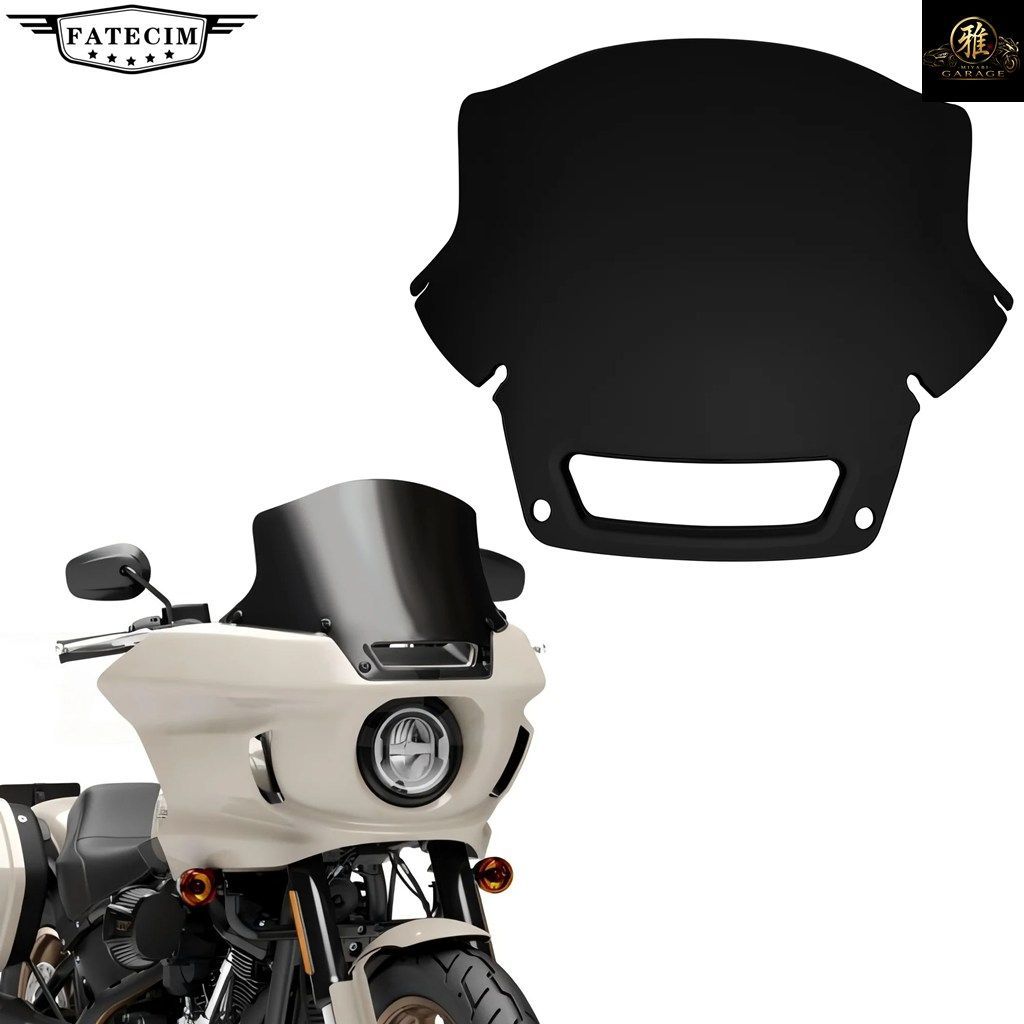 FRONT 9インチ WINDSHIELD MOTORCYCLE LOW RIDER ST WINDSCREEN HARLEY SOFTAIL LOW RIDER ST/FXLRST 2023+EL DIABLO FXRST 2022-2024