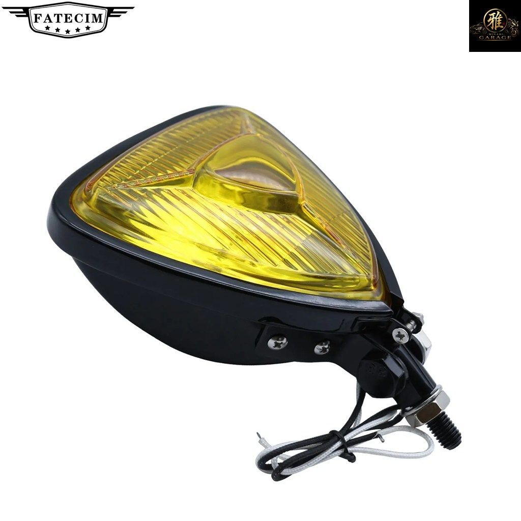 TRIANGLE VINTAGE E MOTORCYCLE HEADLIGHT CAFE RACER CHOPPER