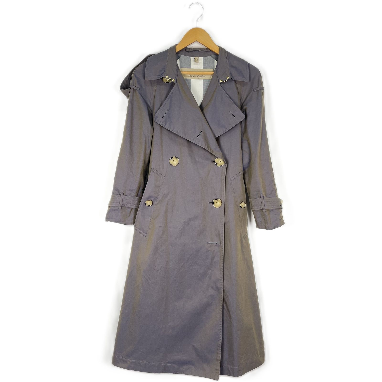 BURBERRY バーバリー トレンチコート UK4 イングランド製 玉虫色