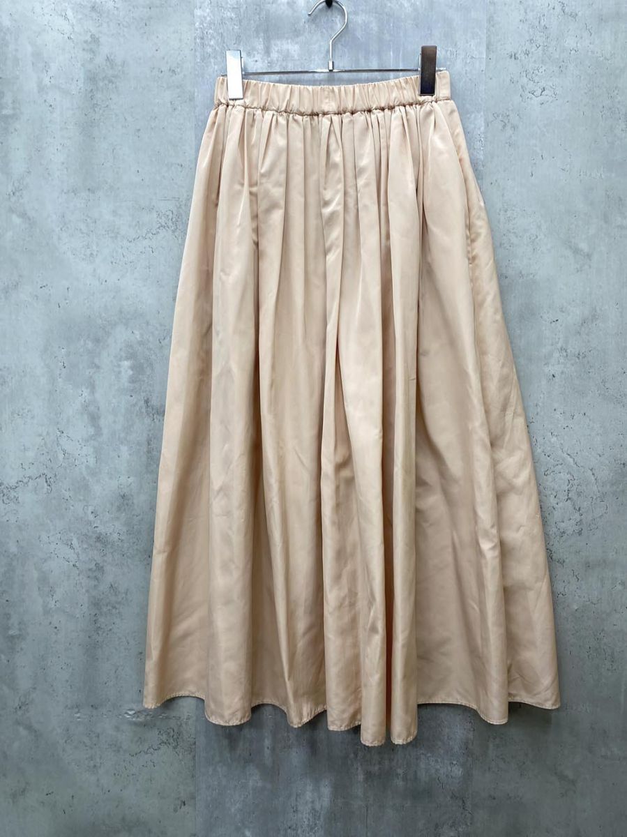 美品 UNITED ARROWS ユナイテッドアローズ 日本製 UWFM タフタ ギャザー スカート きれいめ size36/LTピンク ■◇◎レディース