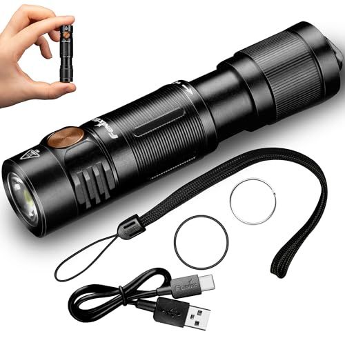 Fenix E05R-L 懐中電灯小型 充電式 キーホルダーライト 400ルーメン 軽量 24g ?航30時間 IP68防水防塵 射程78m 320mAh Micro USB 強力 防災 明るい ミニ 携帯 ledライト 超強力 高輝度 かい a82edd58