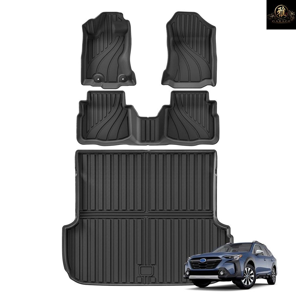 SUBARU OUTBACK 2020-2024 2025 TPE 3D CAR FLOOR MATS CARGO LINER TRUNK BACKREST PAD ALL WEATHER