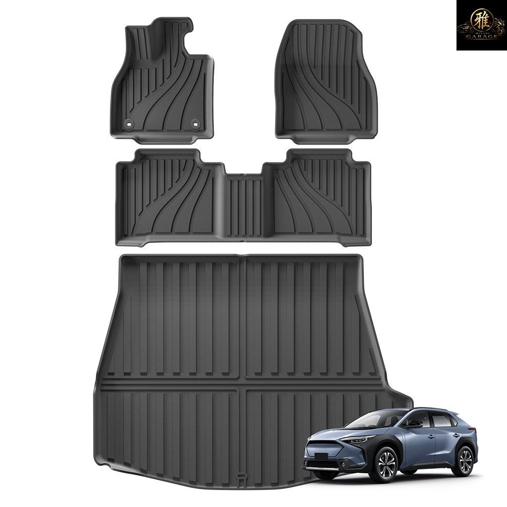SUBARU SOLTERRA TOYOTA BZ4X 2023 - 25 TPE 3D CAR FLOOR MATS CARGO LINER TRUNK/BACKREST PAD WATERPROOF