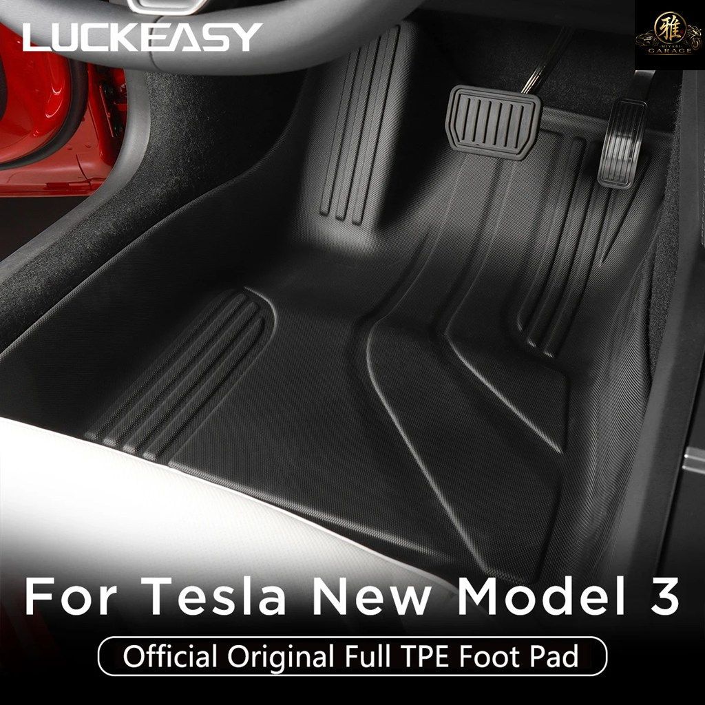CAR FLOOR MATS TESLA MODEL 3 HIGHLAND 2024 FRONT AND REAR TRUNK MATS WATERPROOF NON-SLIP FULL TPE FOOT PADS CAR