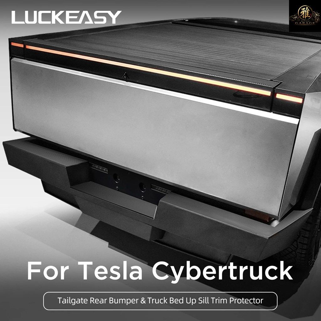 TESLA CYBERTRUCK 2024 REAR BUMPER TAILGATE PROTECTION MAT TPE TRUNK COVER ANTI-DIRTY PAD TRIM CAR PICKUP TRUCK 9,986円