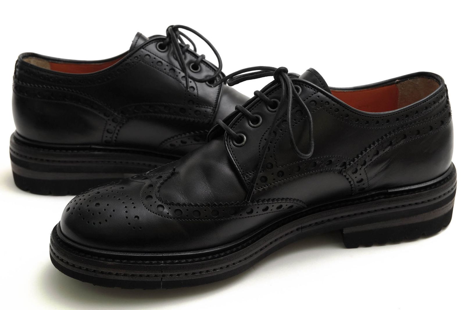 未使用✨SANTONI サントーニ ウィングチップビジネスシューズ ブラック 新品，お買い得 サントーニ／Santoni シューズ ビジネスシューズ 靴