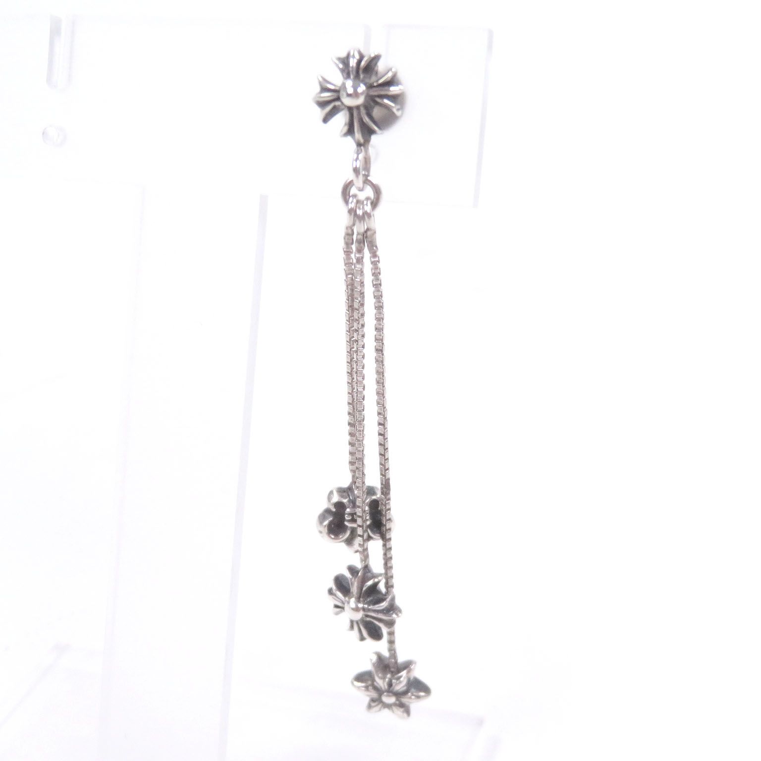 極美品 クロムハーツ JOJOピアス ジョジョ クロスBSフレア スタ 左耳用 美品□CHROME HEARTS クロムハーツ JOJOEARRING ジョジョ SV925 14K