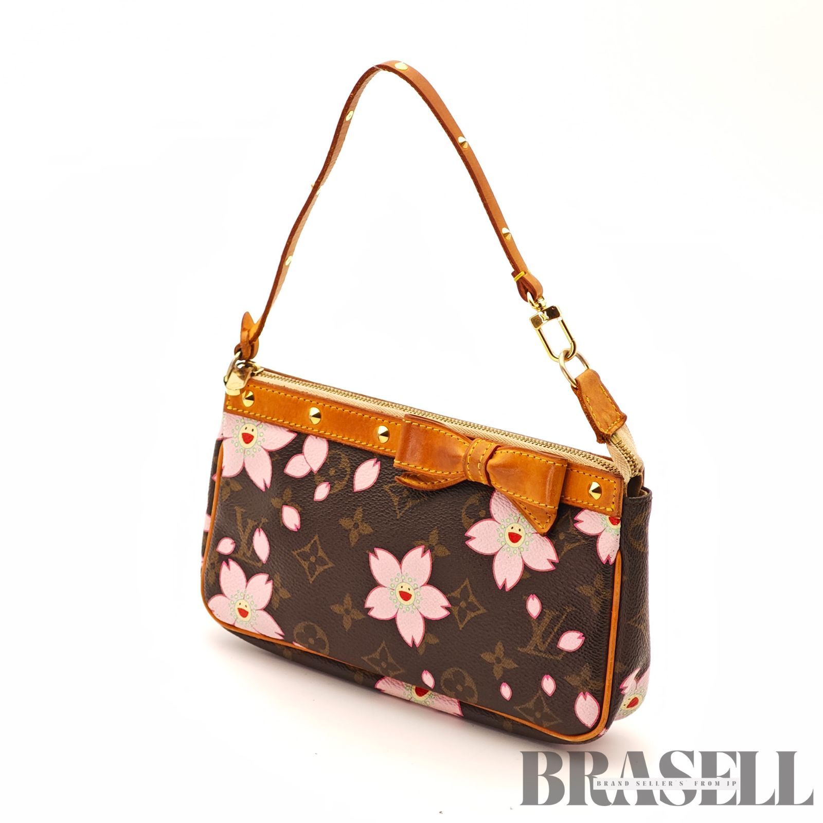 LOUIS VUITTON モノグラムチェリーブロッサム M92006 バッグ ハンドバッグ ミニバッグ 桜 花柄 ブラウン レディース