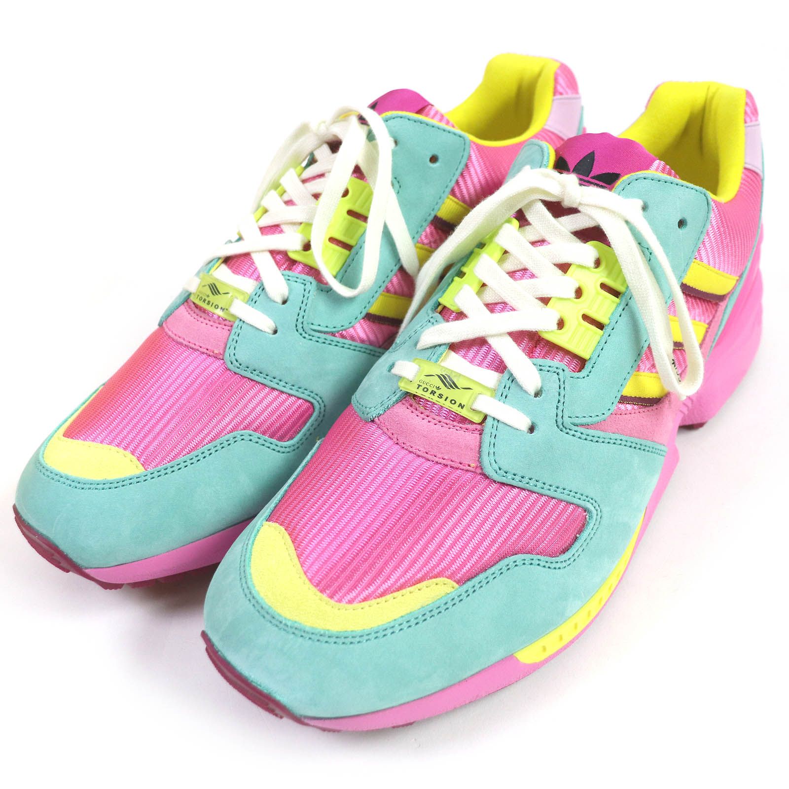 【ドンドン見直し】未使用品□adidas アディダス GUCCI グッチ 721936 TORSION ZX8000 ローカットスニーカー ピンク系 29.5 箱・保存袋付き イタリア製 メンズ