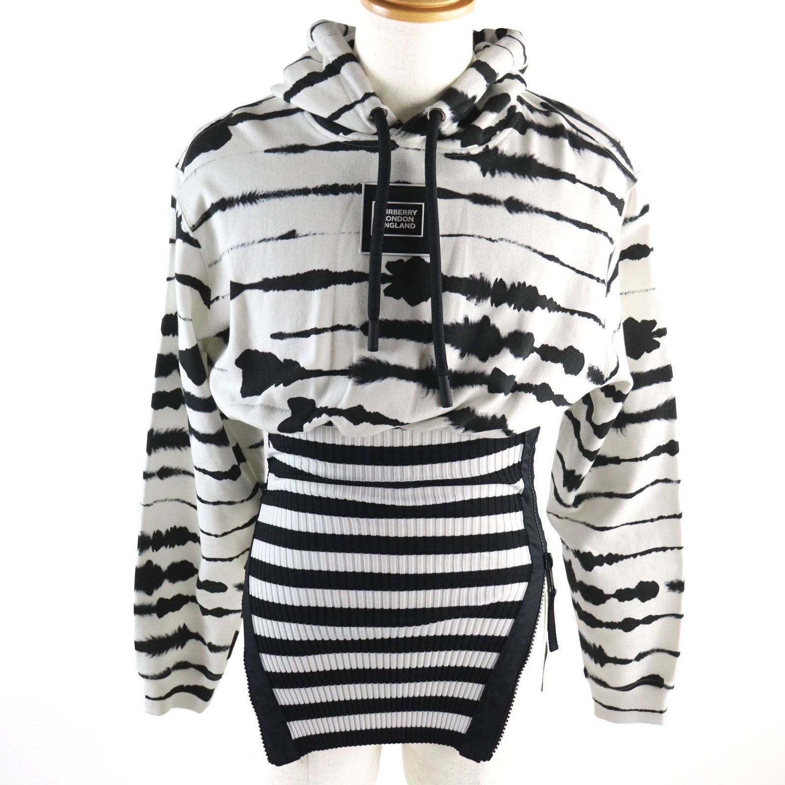 【ドンドン見直し】極美品○バーバリー 4563724 Watercolour Print Reconstructed Hoodie ティッシ期 パーカー XS 正規品 メンズ