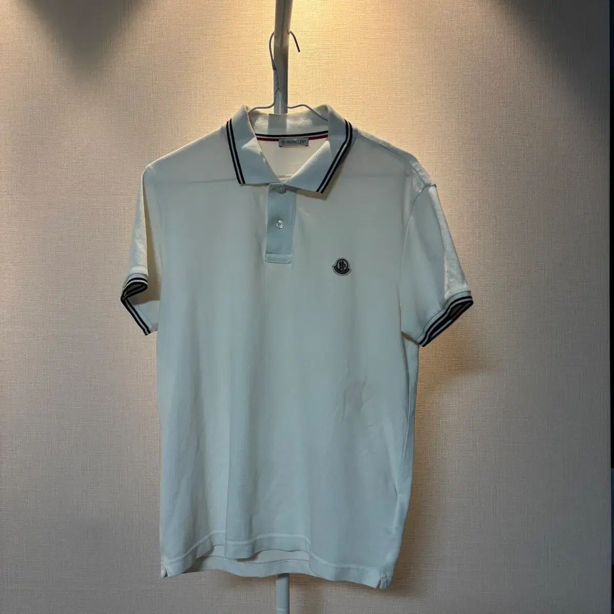 モンクレール カラーTシャツ 白 S 95