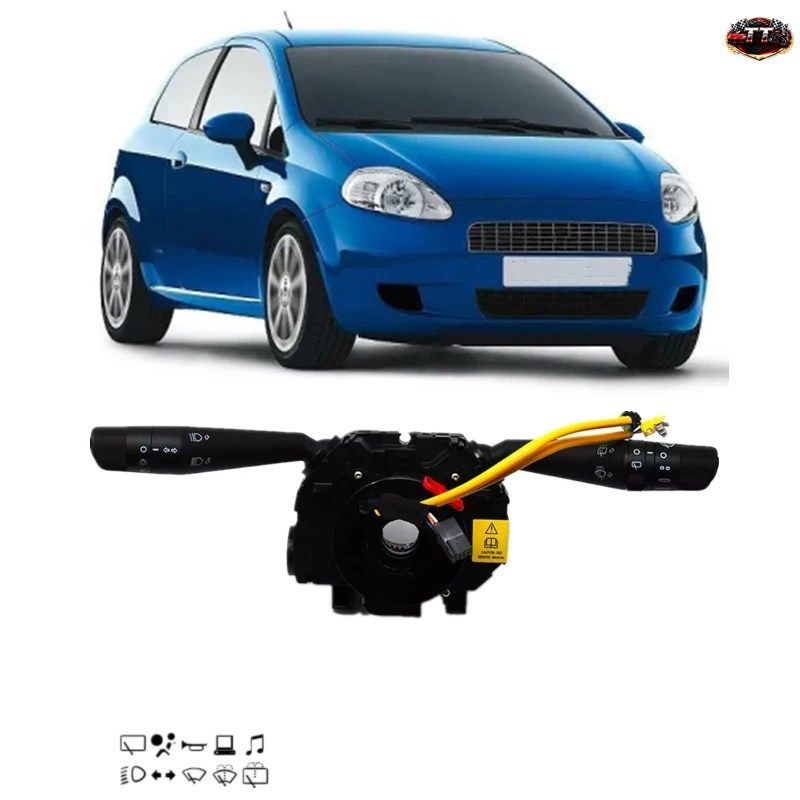 車のステアリングコラムスイッチ、コンビネーションワイパー、インジケーターライト、ヘッドライトスイッチ、フィアット グランデプント EV