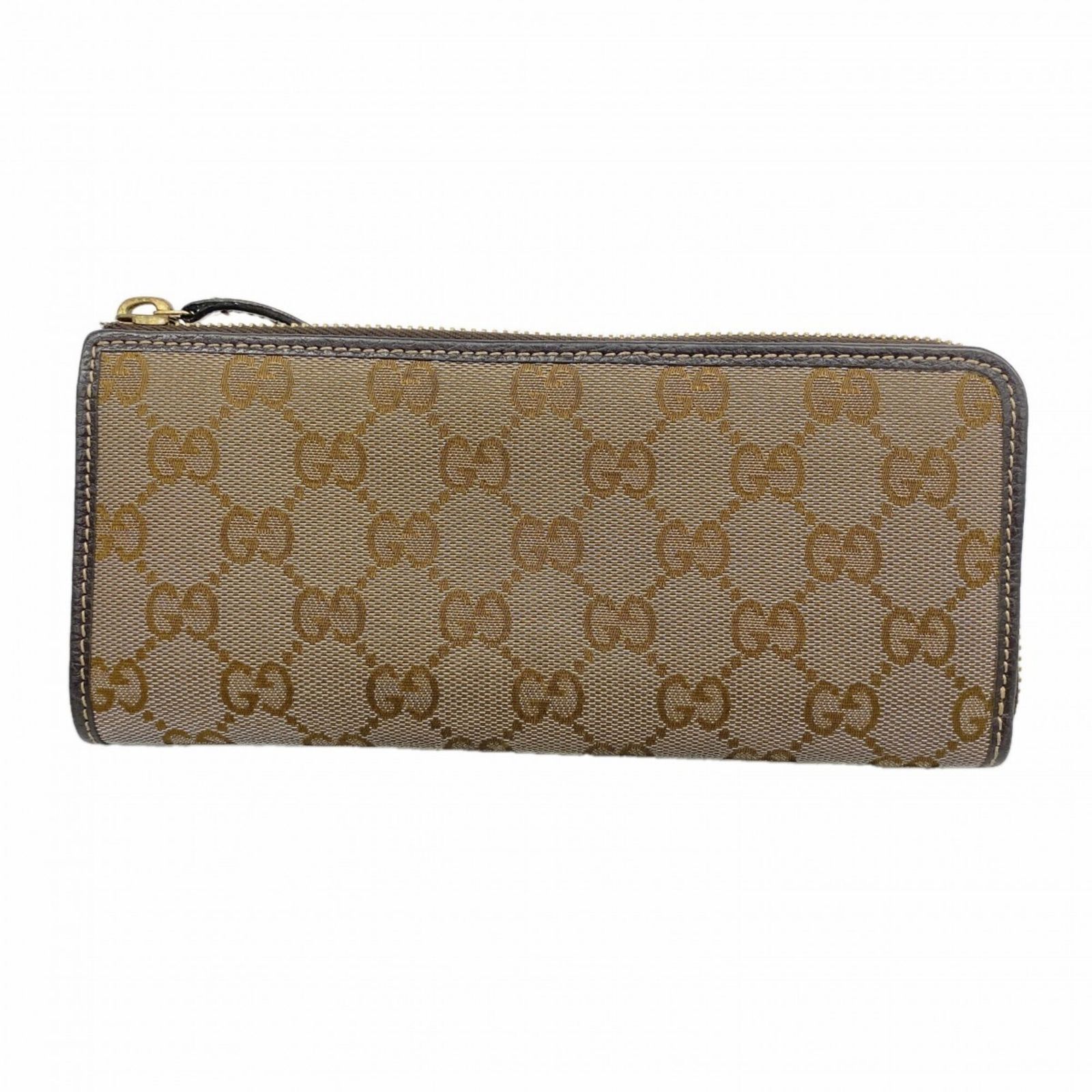 グッチ(Gucci) グッチ 長財布 GGキャンバス 268917 キャンバス ブラウン レディース