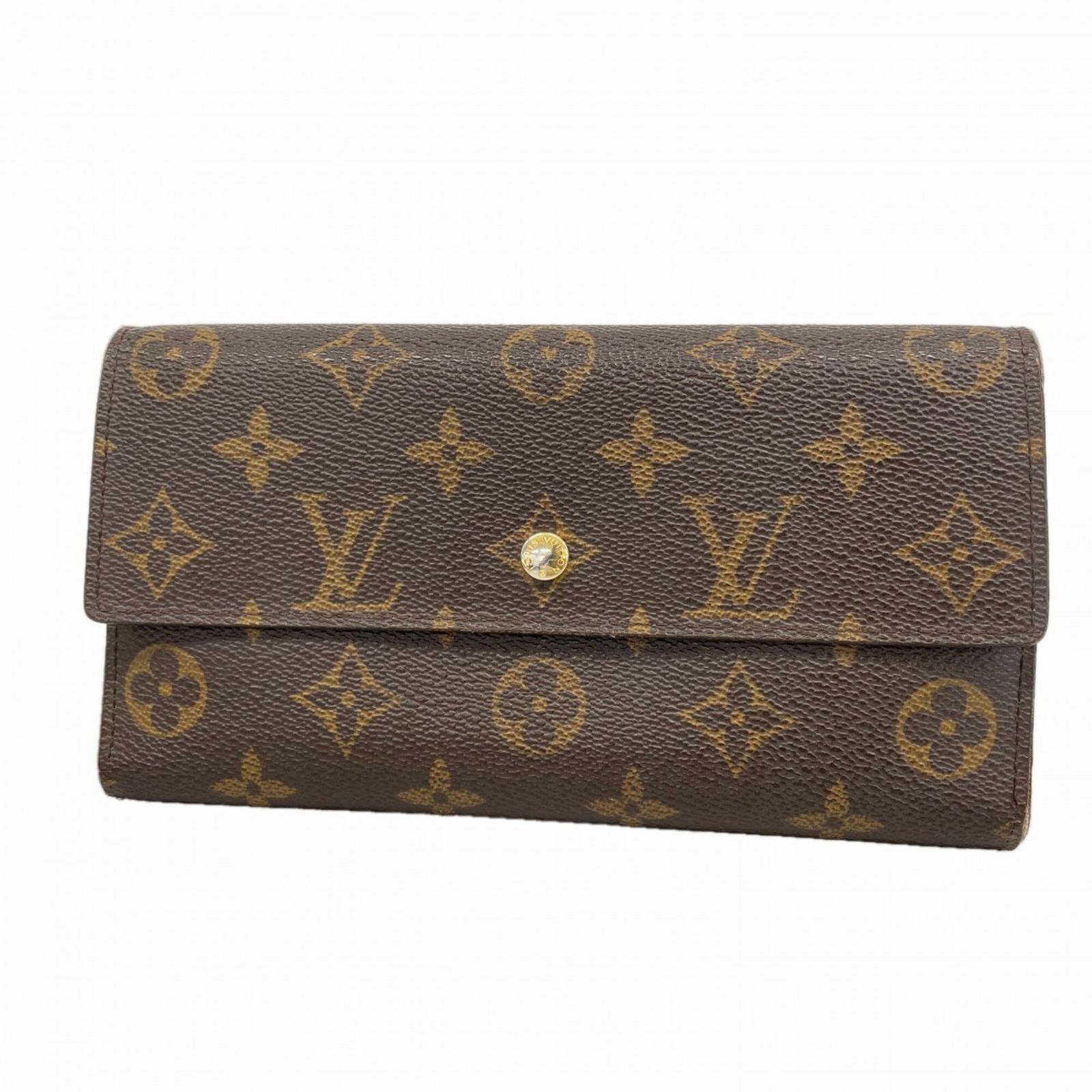 ルイ・ヴィトン(Louis Vuitton) ルイ・ヴィトン 三つ折り長財布 モノグラム ポルトフォイユインターナショナル M61217 ブラウンレディース