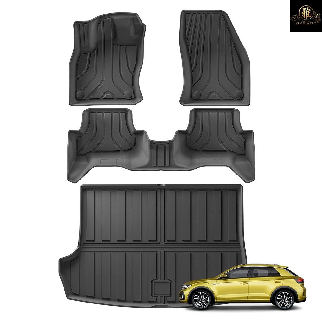VW T-ROC 2018-2023 2024 EU ONLY TPE 3D CAR FLOOR MATS CARGO LINER TRUNK BACKREST PAD FOOT PAD