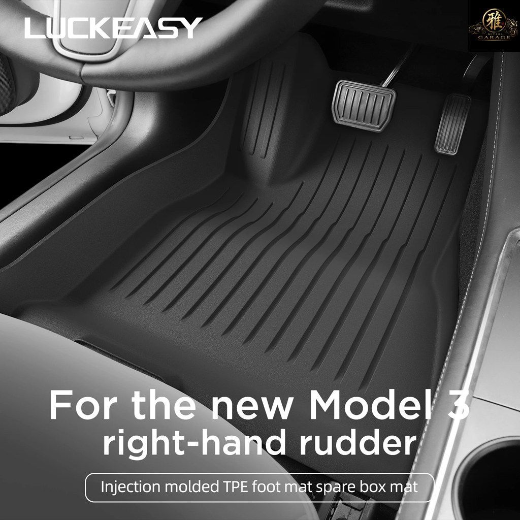 TESLA MODEL 3 HIGHLAND 2024 FLOOR MATS TPE WATERPROOF TRUNK MAT PAD RIGHT-HAND DRIVE VEHICLES CAR