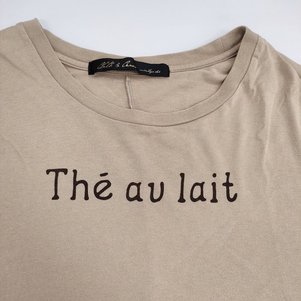 cloth&cross Hug O War 妄想カフェt-sh The au lait フレンチスリーブ