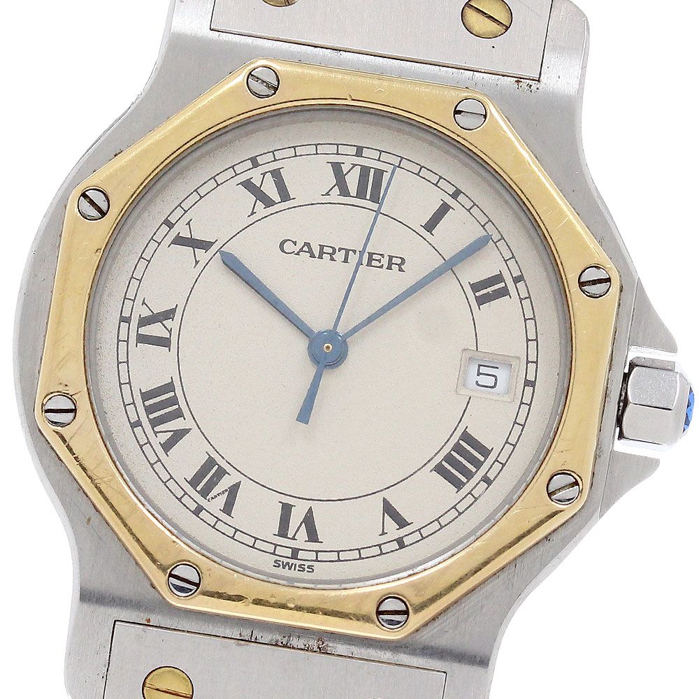 カルティエ CARTIER W2001583 サントスオクタゴン LM デイト クォーツ メンズ _961915
