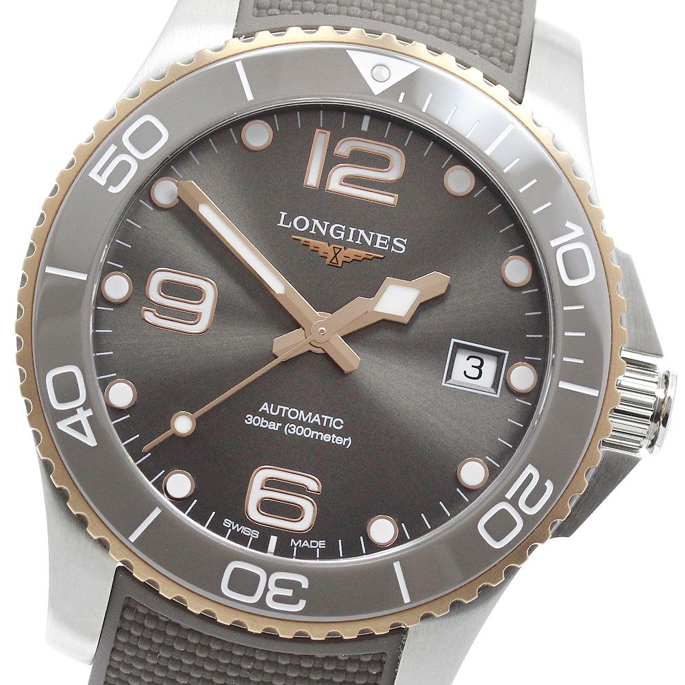 ロンジン LONGINES L3.780.3.78.9 ハイドロコンクエスト デイト 自動巻き メンズ 極美品 箱・保証書付き_963193