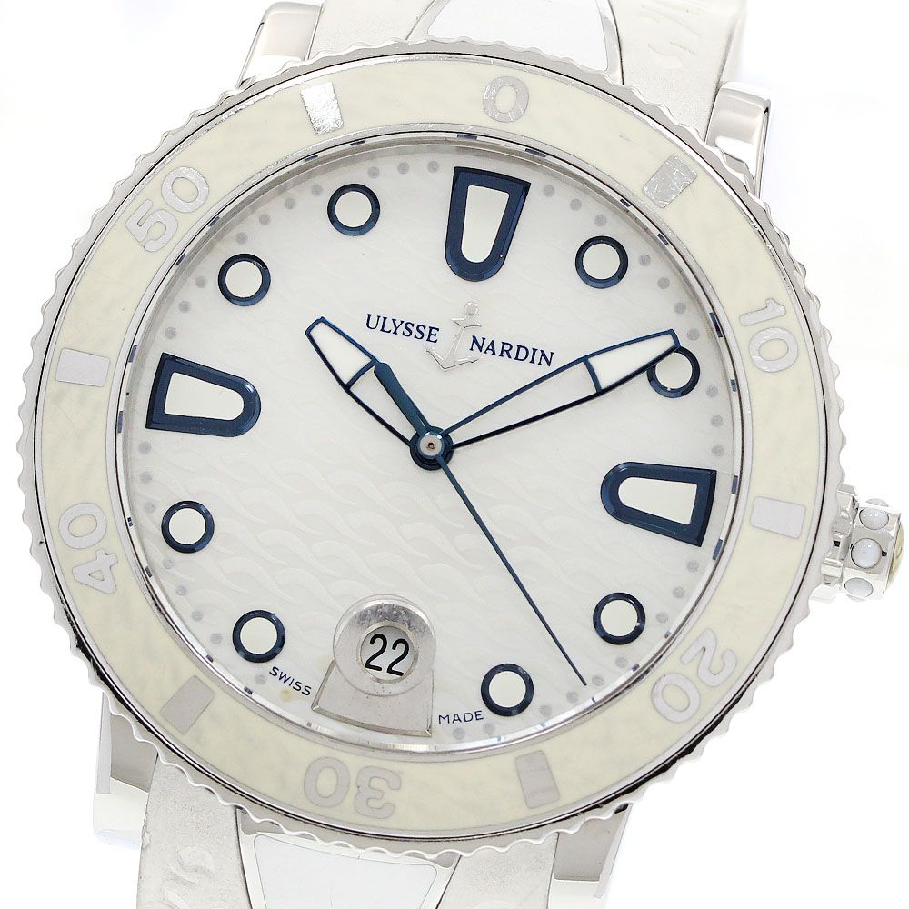 ユリス・ナルダン Ulysse Nardin 8103-101 マリーン レディー ダイバー デイト 自動巻き レディース _956020