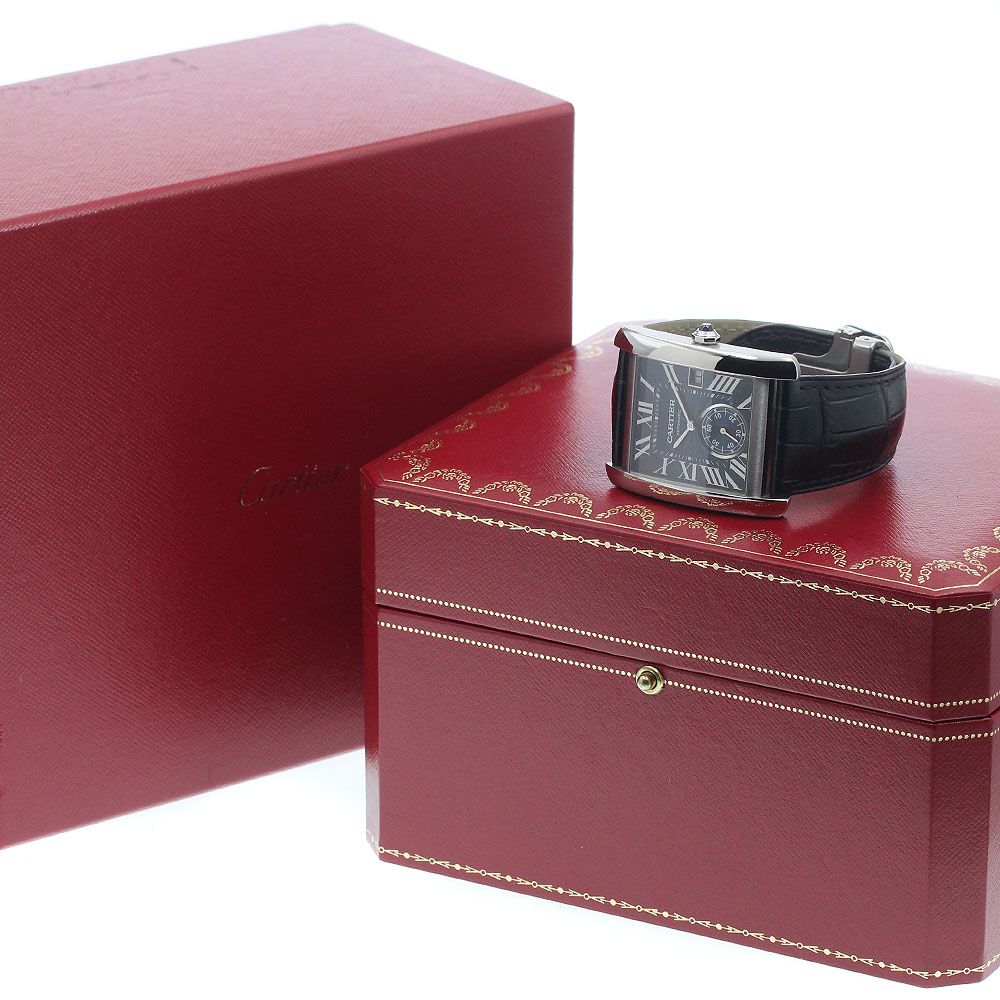 カルティエ CARTIER WSTA0010 タンクMC LM デイト 自動巻き メンズ 美