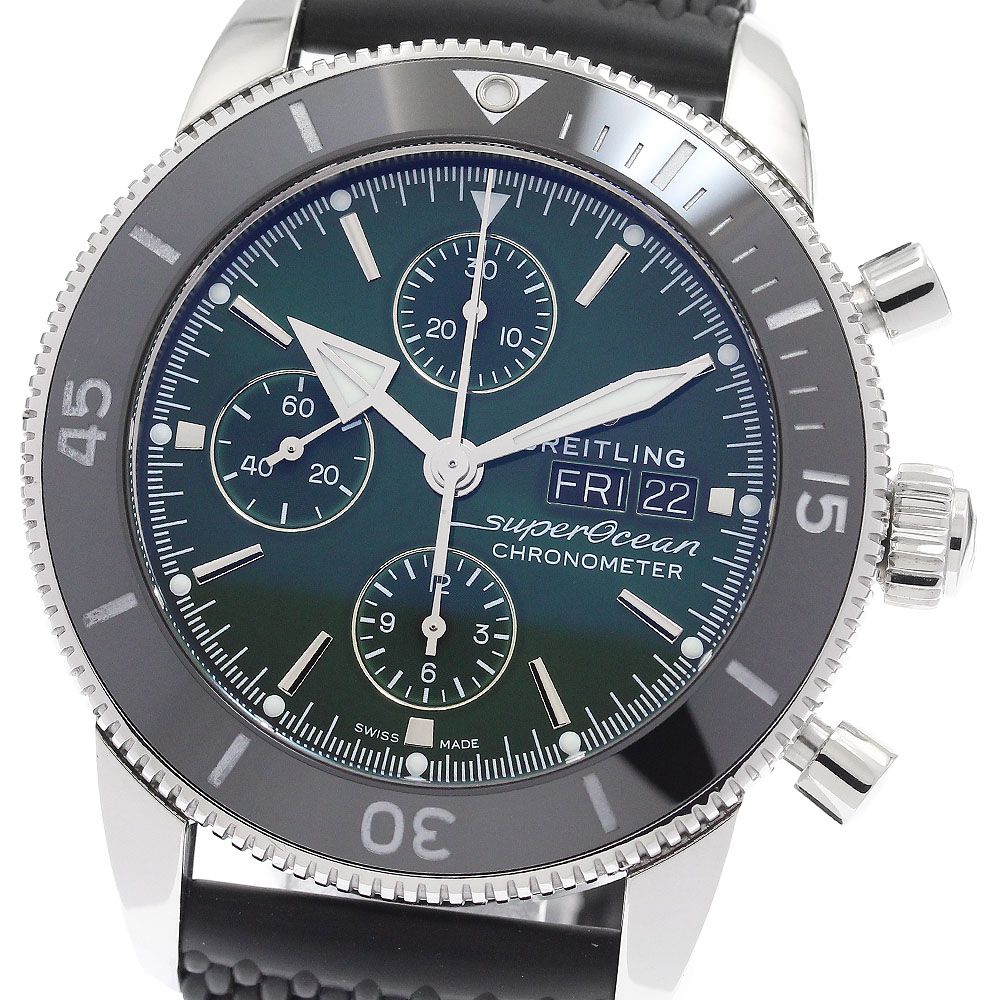ブライトリング BREITLING A13313 スーパーオーシャン ヘリテージII クロノグラフ 自動巻き メンズ 良品 内箱・保証書付き_961379