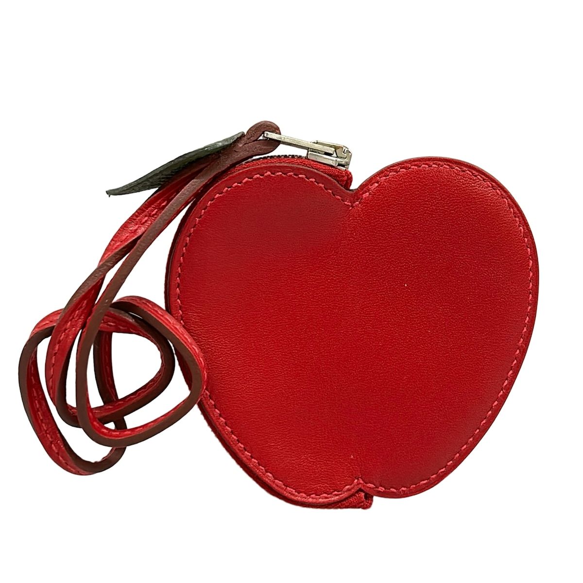 HERMES(エルメス) コインケース美品 トゥッティフルッティポルトモネ ルージュヴィフ×カノピ リンゴ/シルバー金具