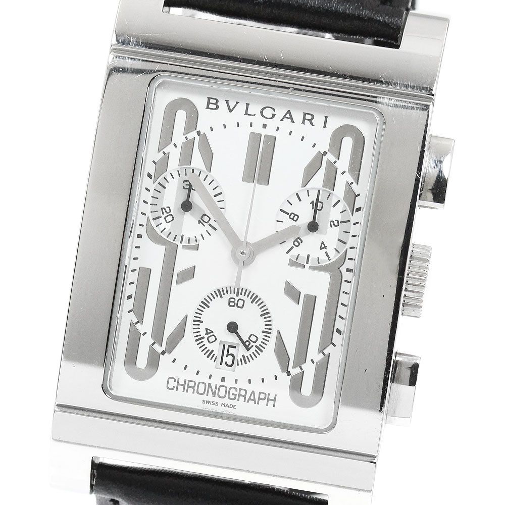 ブルガリ BVLGARI RTC49S レッタンゴロ デイト クロノグラフ クォーツ メンズ _961839