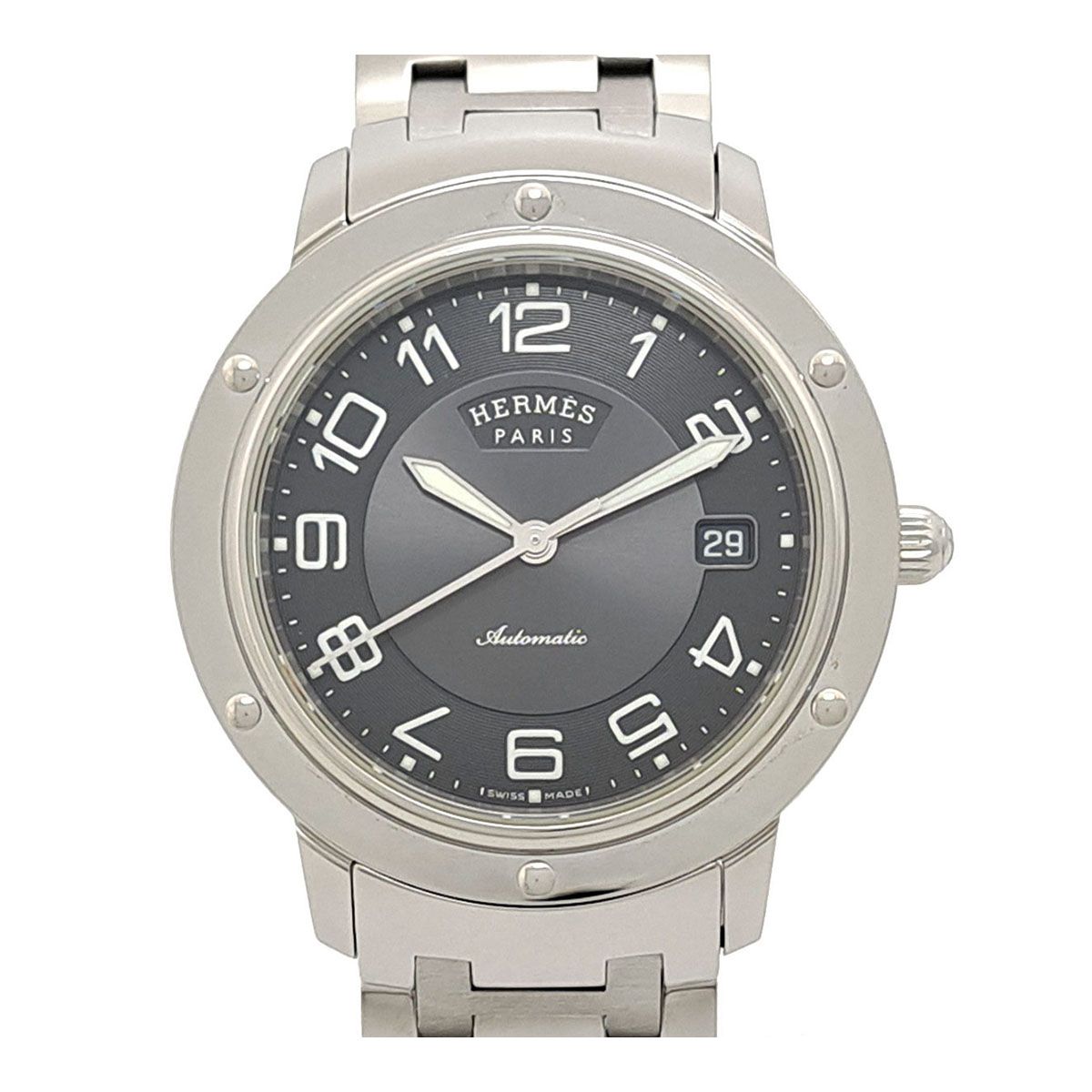 エルメス クリッパー オートマティック CP2.810 自動巻き ステンレススティール メンズ HERMES【中古】 【時計】