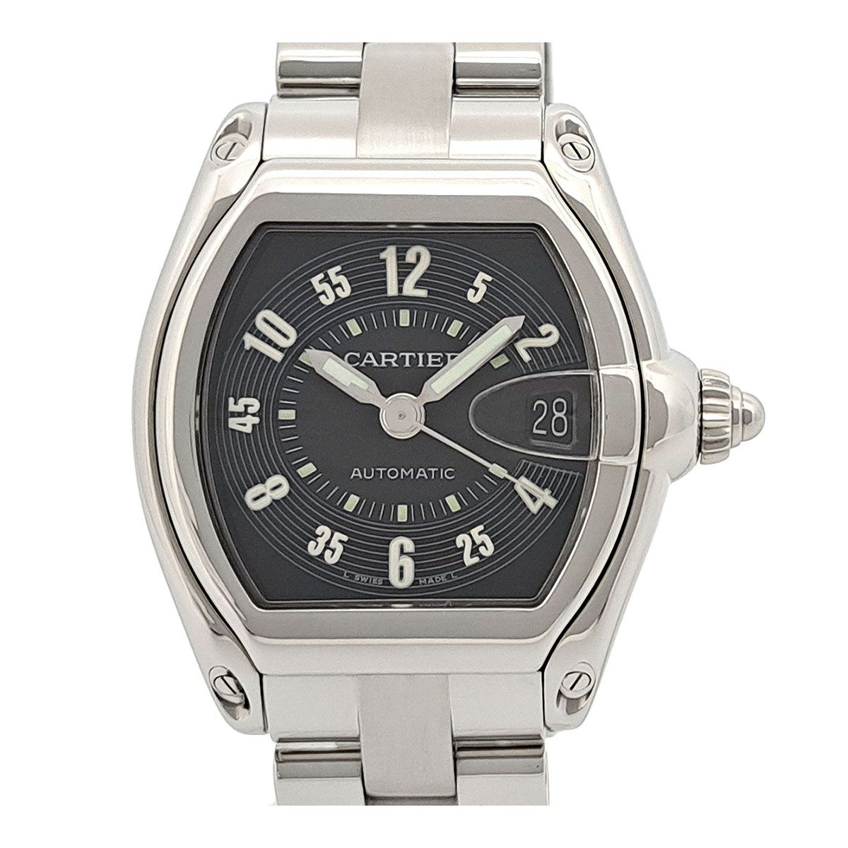 カルティエ ロードスター ドゥ カルティエ ウォッチ LM W62004V3 自動巻き ステンレススティール メンズ CARTIER【中古】 【時計】