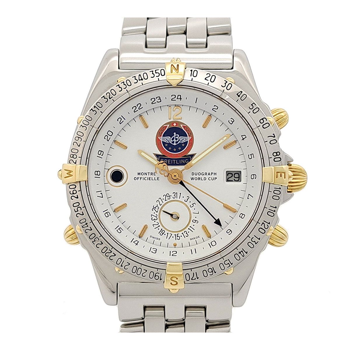 ブライトリング デュオグラフ B15508 自動巻き ステンレススティール メンズ BREITLING【中古】 【時計】