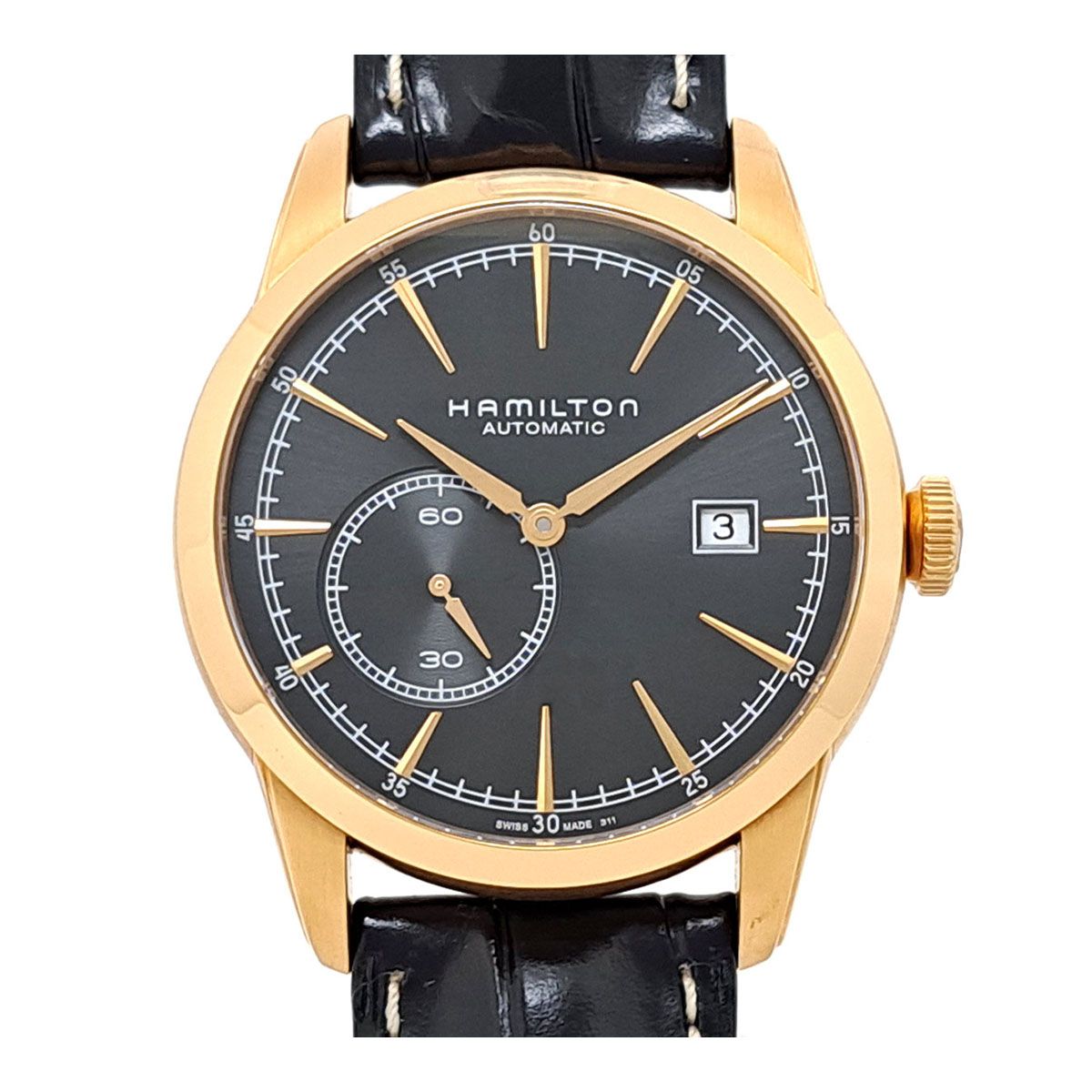 ハミルトン レイルロード H405450 自動巻き ゴールドメッキ メンズ HAMILTON【中古】 【時計】