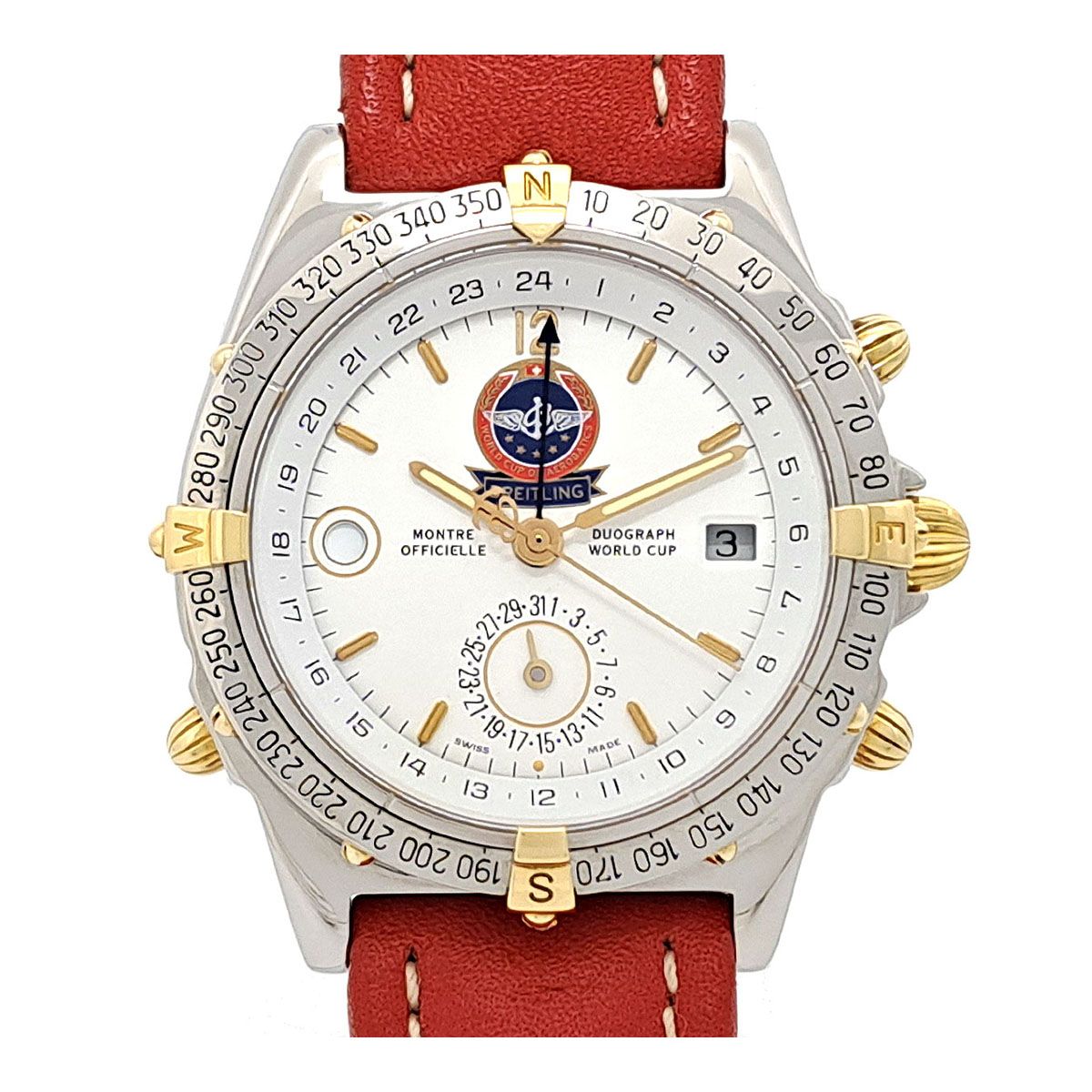 ブライトリング ブライトリング デュオグラフ B15508 自動巻き ステンレススティール イエローゴールド メンズ BREITLING【中古】 【時計】