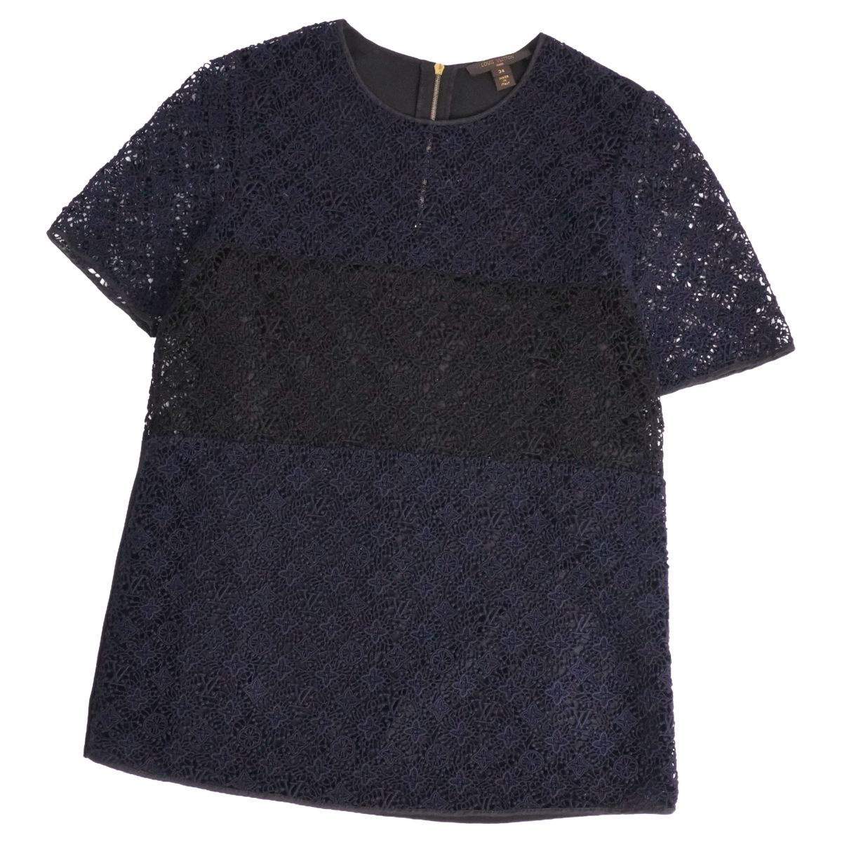 美品 ルイヴィトン LOUIS VUITTON ブラウス ショートスリーブ モノ 