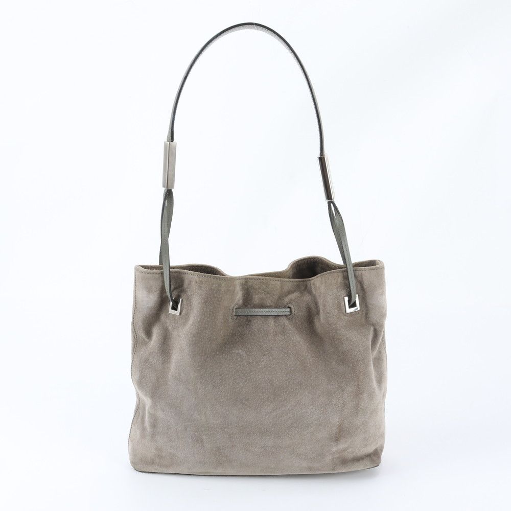 美品 バリー レザー ワンショルダーバッグ 肩掛け ハンド 本革 グレー ブランド レディース WIM ED37-1【中古】
