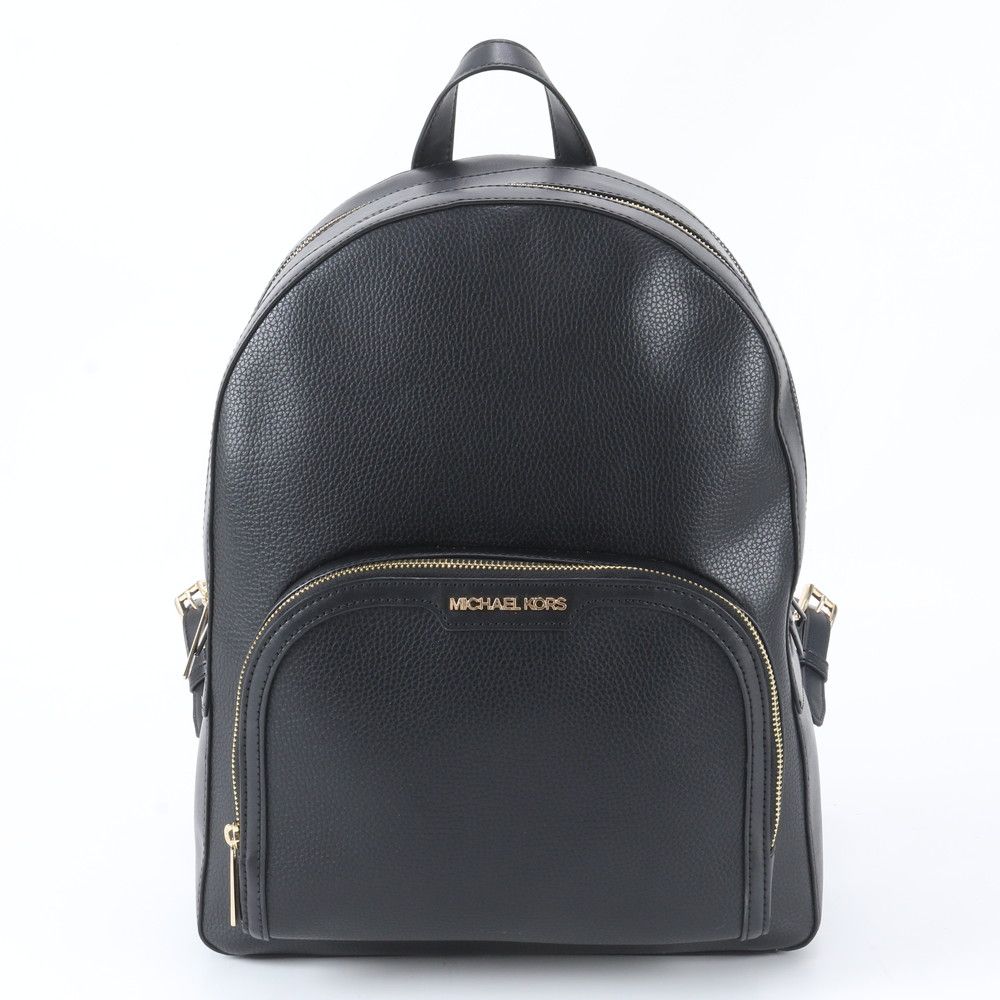 極美品 マイケルコース レザー リュックサック リュック ショルダー バッグ 本革 ブラック 黒 ブランド A4 レディース WWM EE5-2【中古】