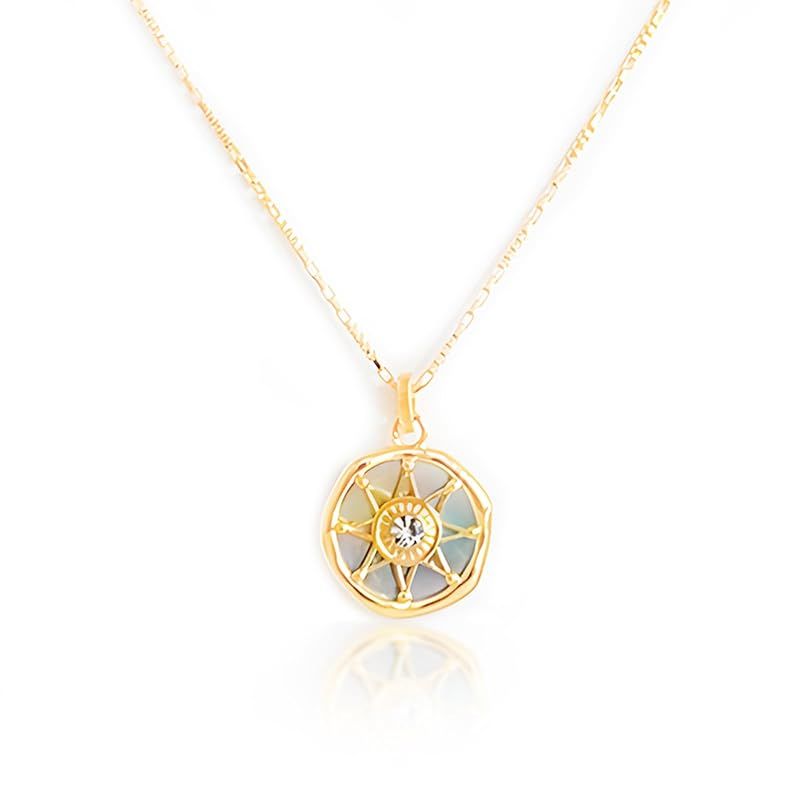 [Puliyunxiang] ネックレスレディースジルコニア きらびやかな八芒星 ペンダントネックレス女性の誕生日記念日プレゼントアクセサリー人気おしゃれ ジュエリーケース