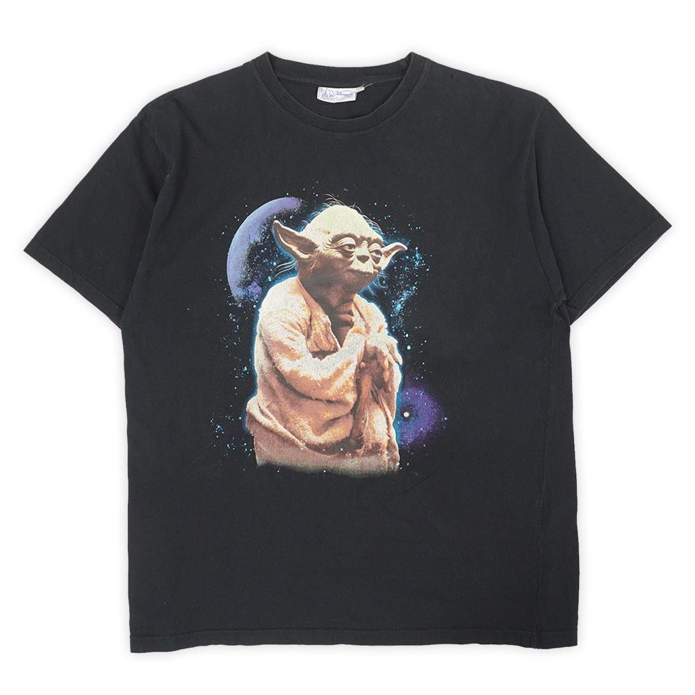 スターウォーズ STAR WARS 00s 2000年代 ムービーTシャツ ヨーダ 映画 キャラクター USA ヴィンテージ アメリカ 古着 メンズ Tシャツ カットソー ブラック 黒 XXL【中古】