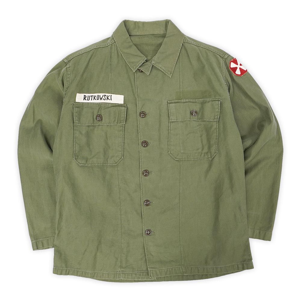 米軍実物 US.ARMY 50s 50年代 コットンサテン ユーティリティシャツ