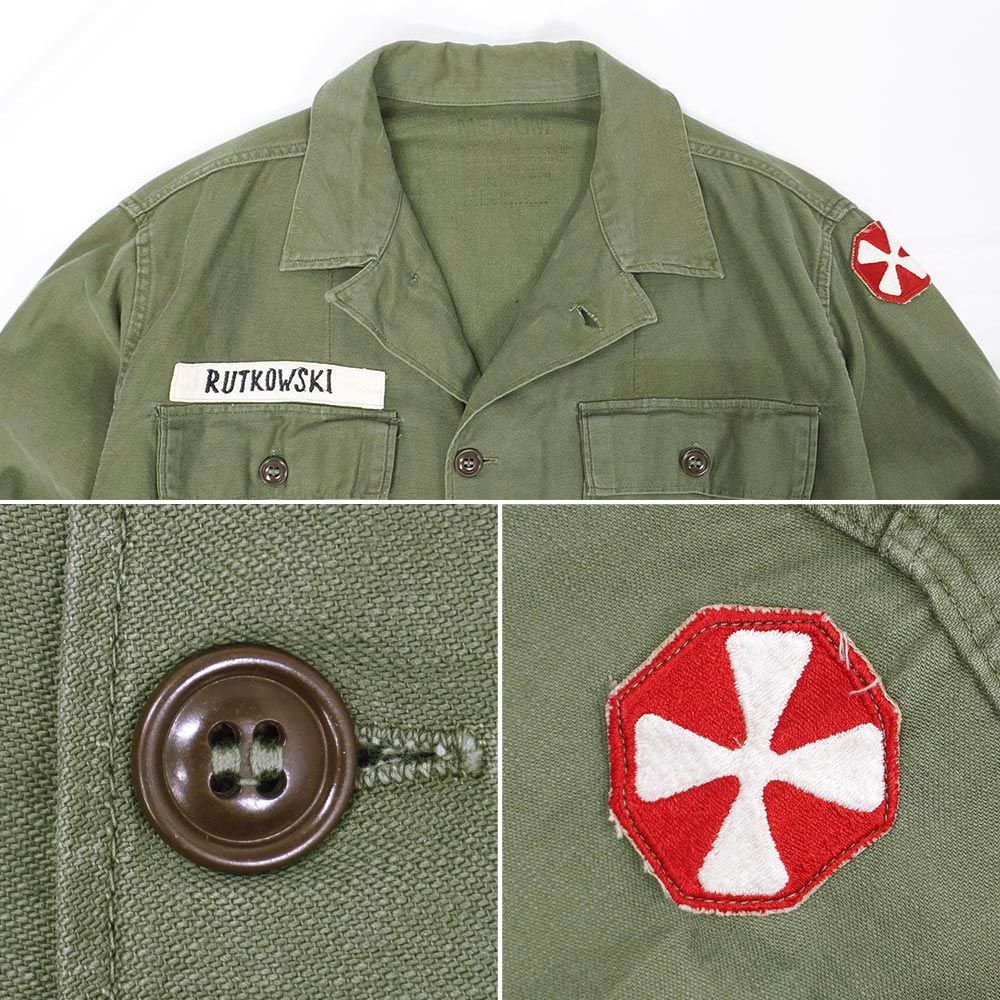 米軍実物 US.ARMY 50s 50年代 コットンサテン ユーティリティシャツ