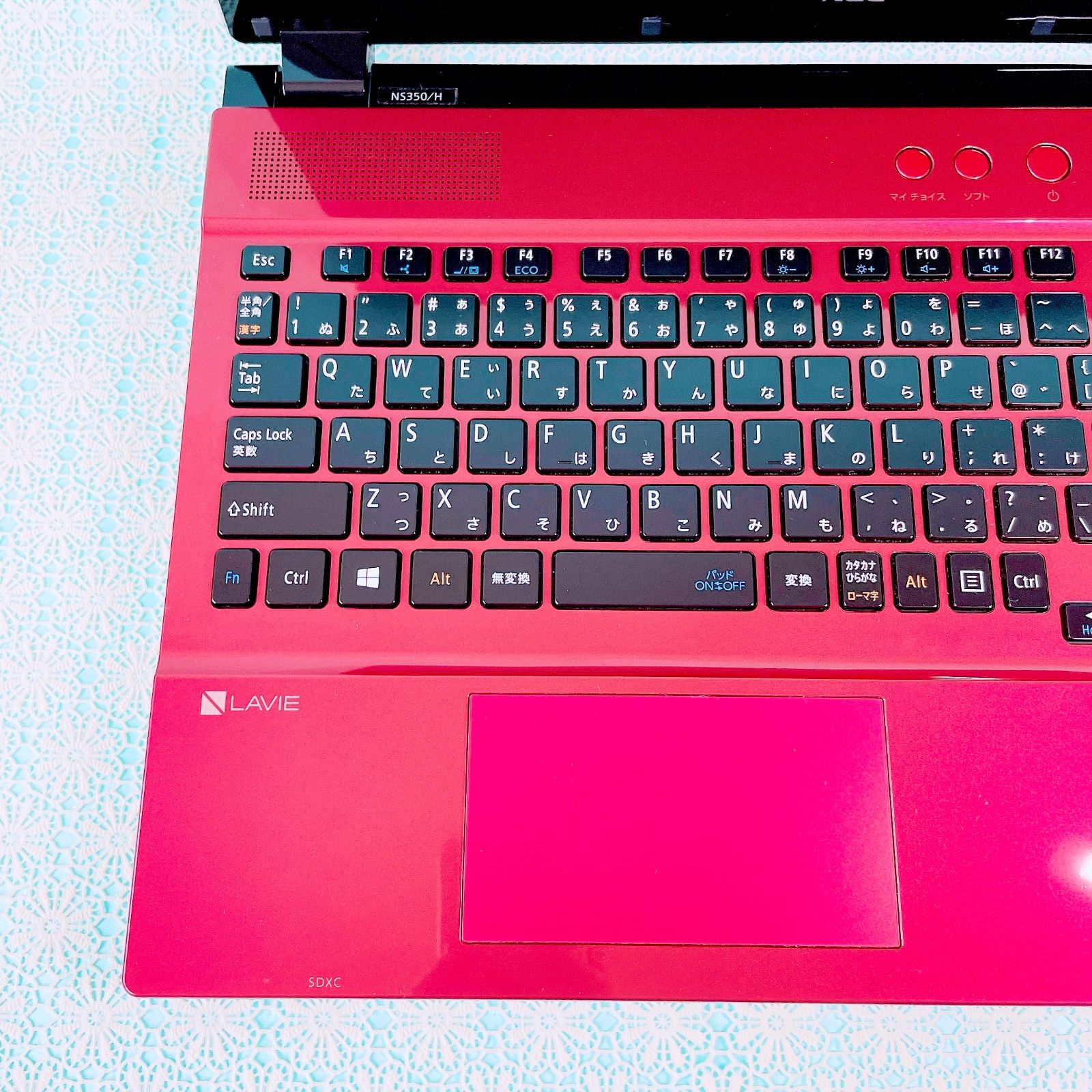 たっぷり1TB✨️薄型カメラ DVD Win11 Corei7 赤ノートパソコン 【公式