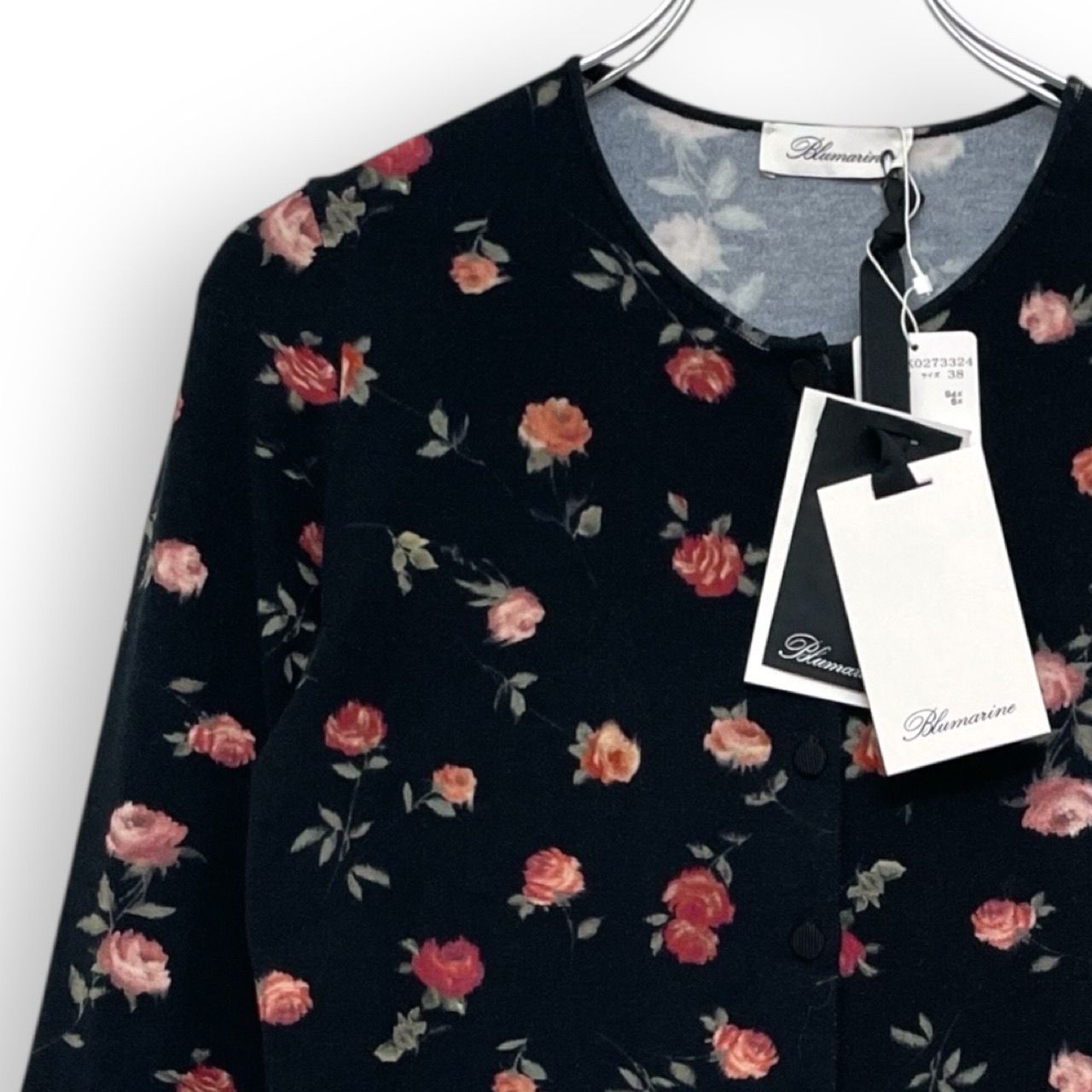 新品 Blumarine ブルマリン フラワー レーヨン カーディガン 花柄