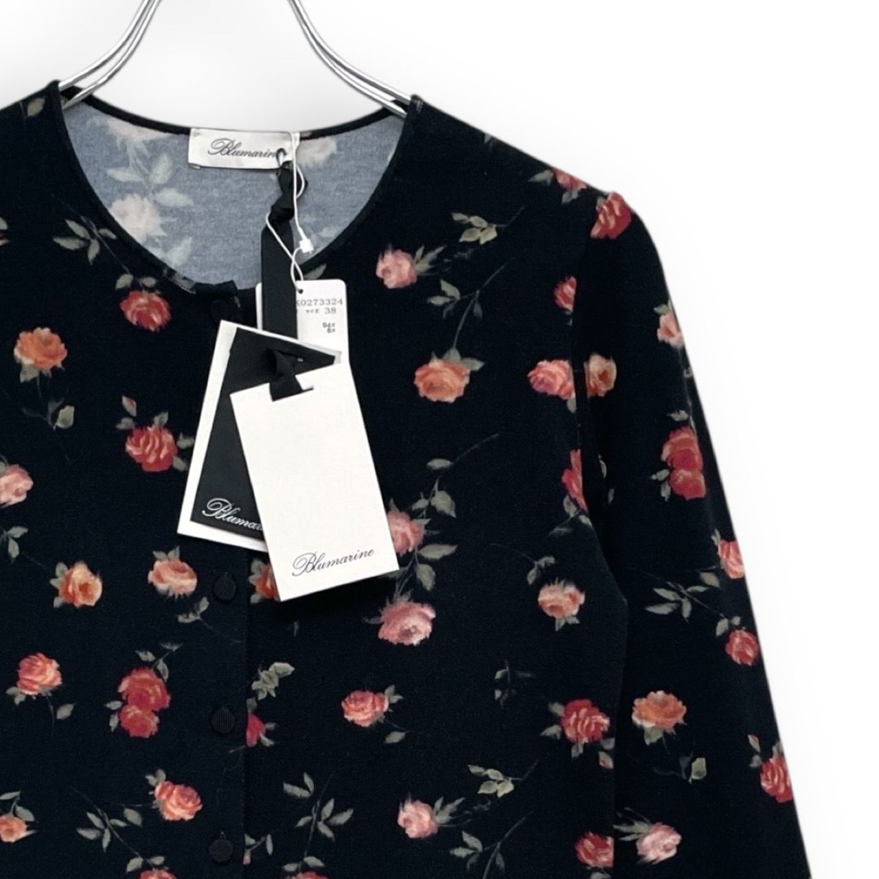 新品 Blumarine ブルマリン フラワー レーヨン カーディガン 花柄