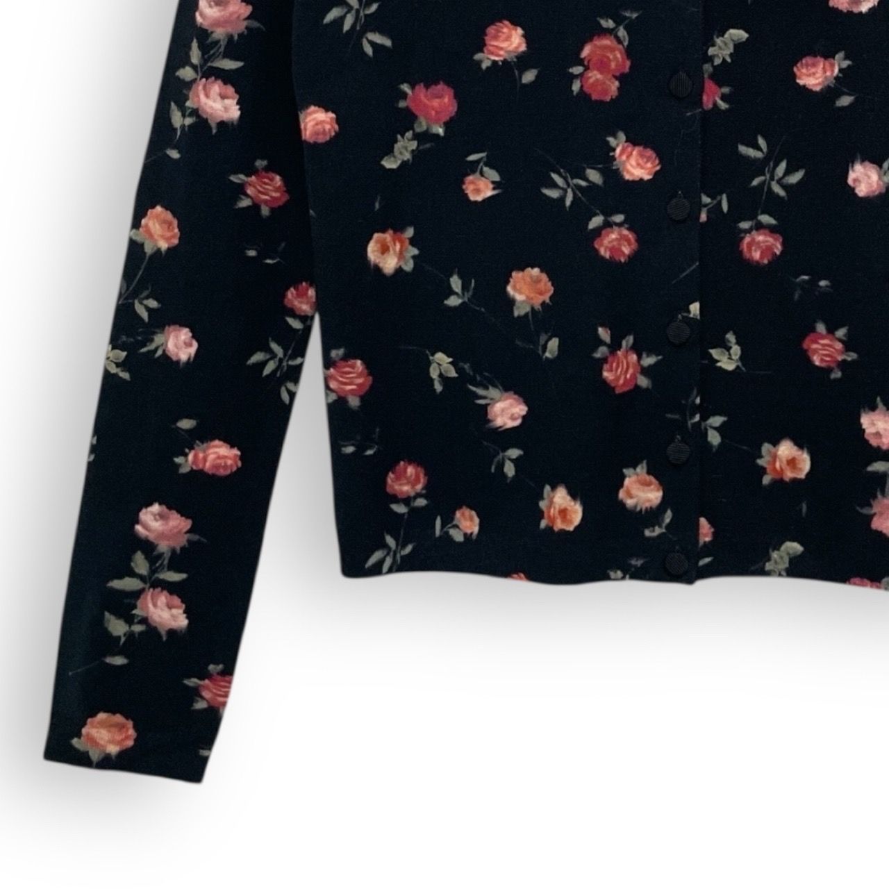 Blumarine ブルマリン 花柄プリント ファーカラーレーヨンカーディガン 新品 Blumarine ブルマリン フラワー レーヨン カーディガン 花柄