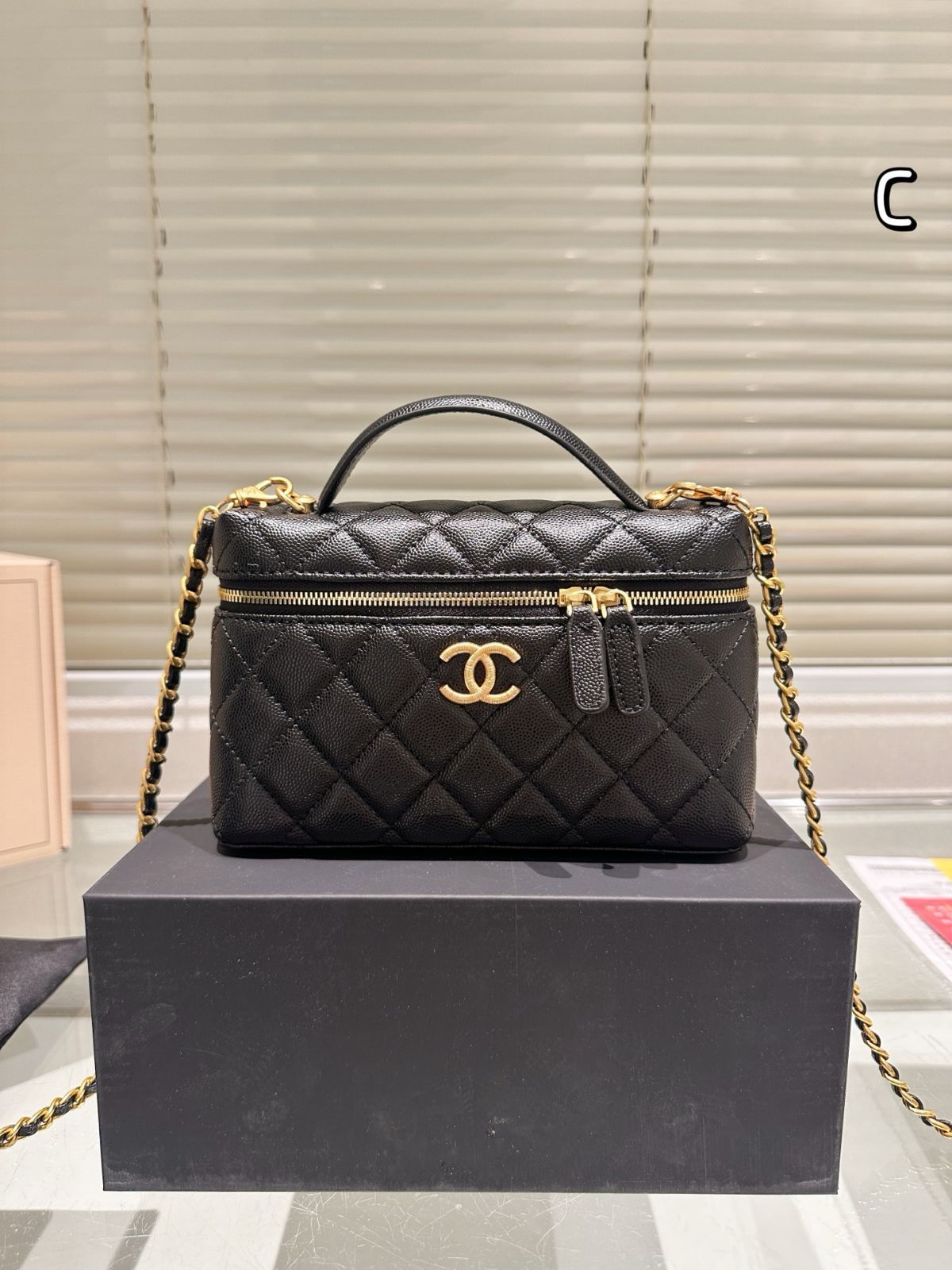 【今日特価】Chanel 25C Long Box Makeup Bag - シャネル 25C ロングボックス メイクバッグ-WTO輸入2