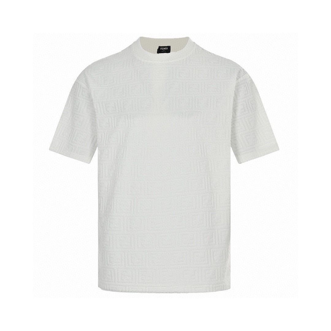 【今日特価】Fendi / フェンディ 25ss ダブル F タオル生地ジャカード T シャツ 8,580円