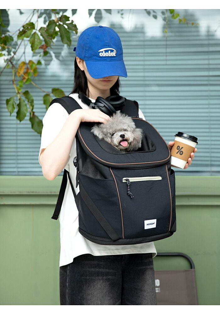 ペットキャリーバッグ 前向き抱っこ 前向きリュック 犬 リュック 犬用リュック 抱っこ紐 おしゃれ 犬 小型犬 猫 ネコ ねこ キャリーケース チワワ トイプードル マルチーズ ブラック 黒 ライトグレー 通院 電車 防災 ～9kg対応 HD030011