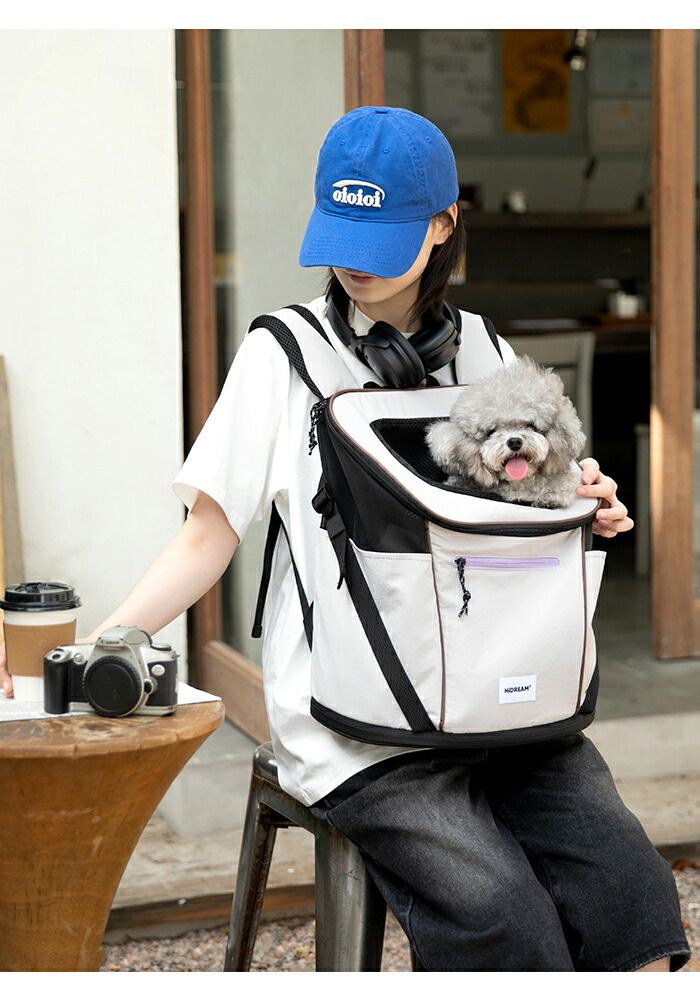 ペットキャリーバッグ 前向き抱っこ 前向きリュック 犬 リュック 犬用リュック 抱っこ紐 おしゃれ 犬 小型犬 猫 ネコ ねこ キャリーケース チワワ トイプードル マルチーズ ブラック 黒 ライトグレー 通院 電車 防災 ～9kg対応 HD030011